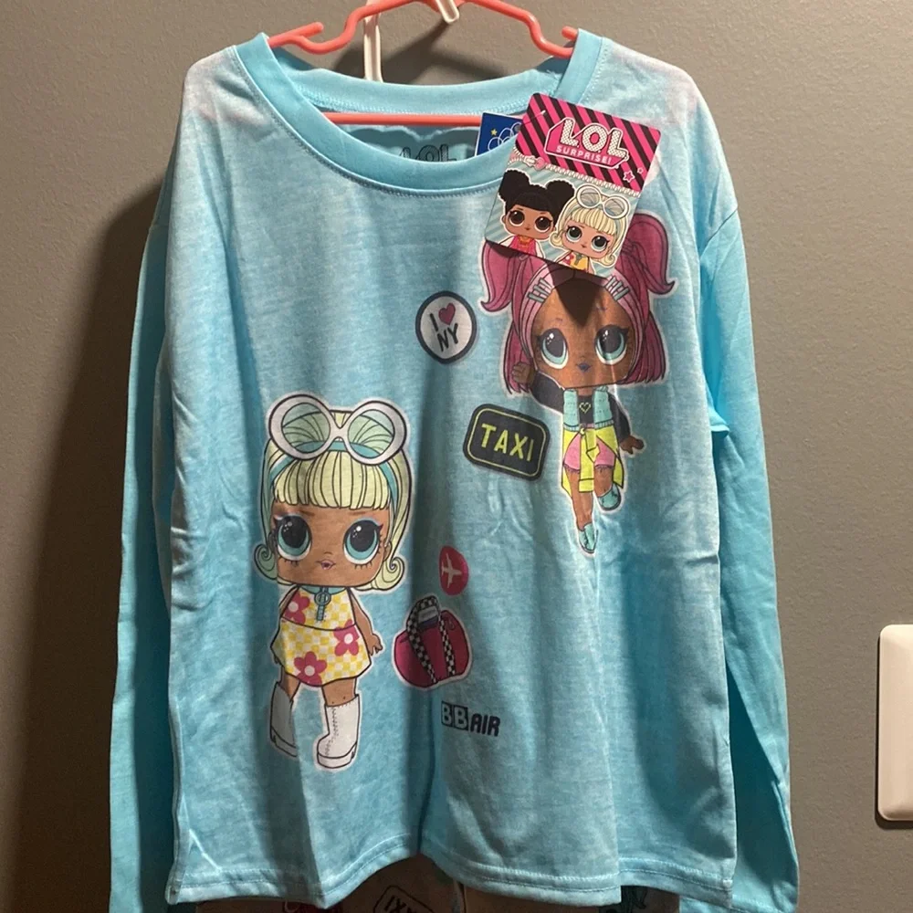 BRAND NEW GIRLS 2 PIECE PAJAMA SET SIZE 10! NWT. SMOKE FREE HOME! - Picture 3 of 5